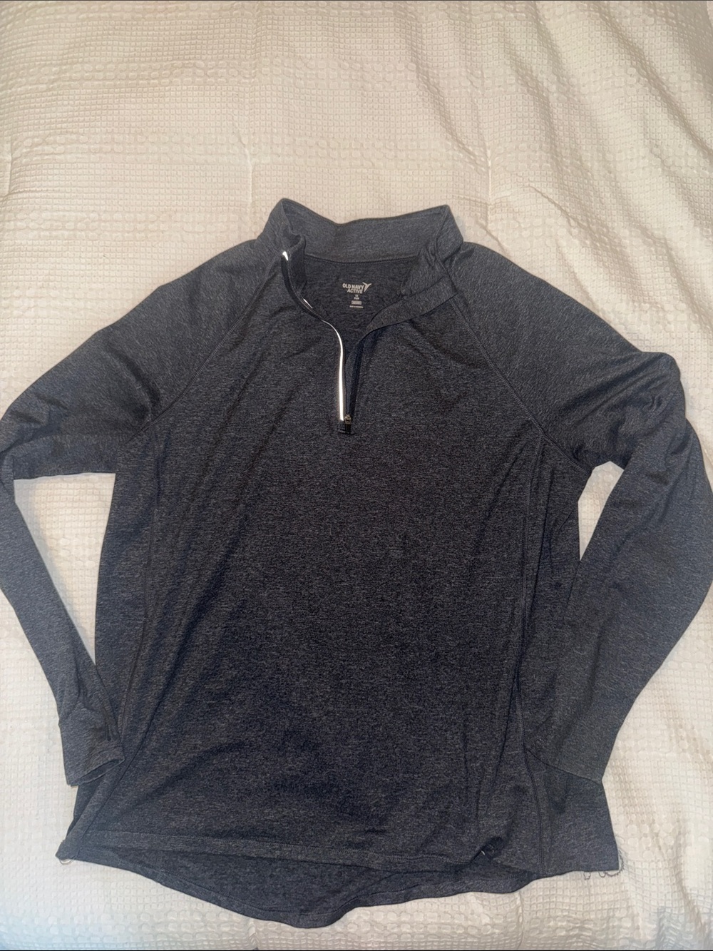Old Navy Active Women’s Dark Charcoal Quarter-Zip Pullover - Picture 2 of 2